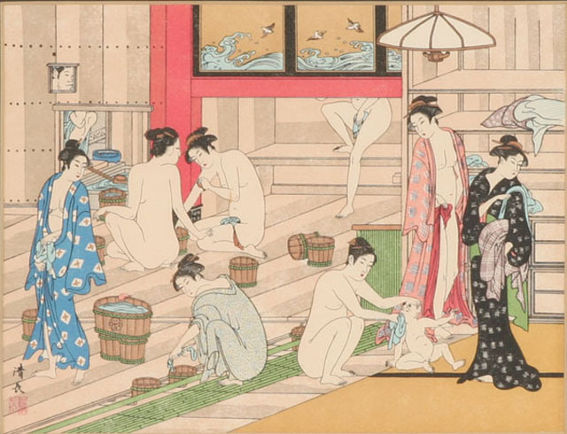 artistic-traditional-japanese-bath-house-painting-woman-and-children